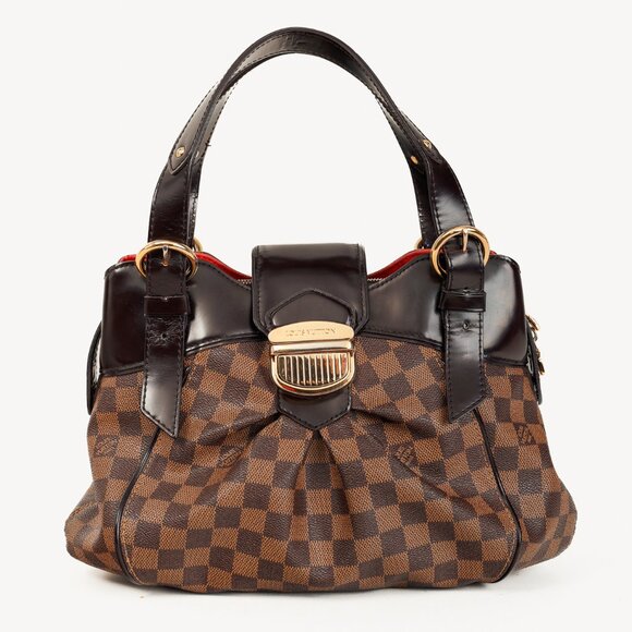 Louis Vuitton Brown Damier Ebene Sistina PM Double Handle Bag - Picture 1 of 14